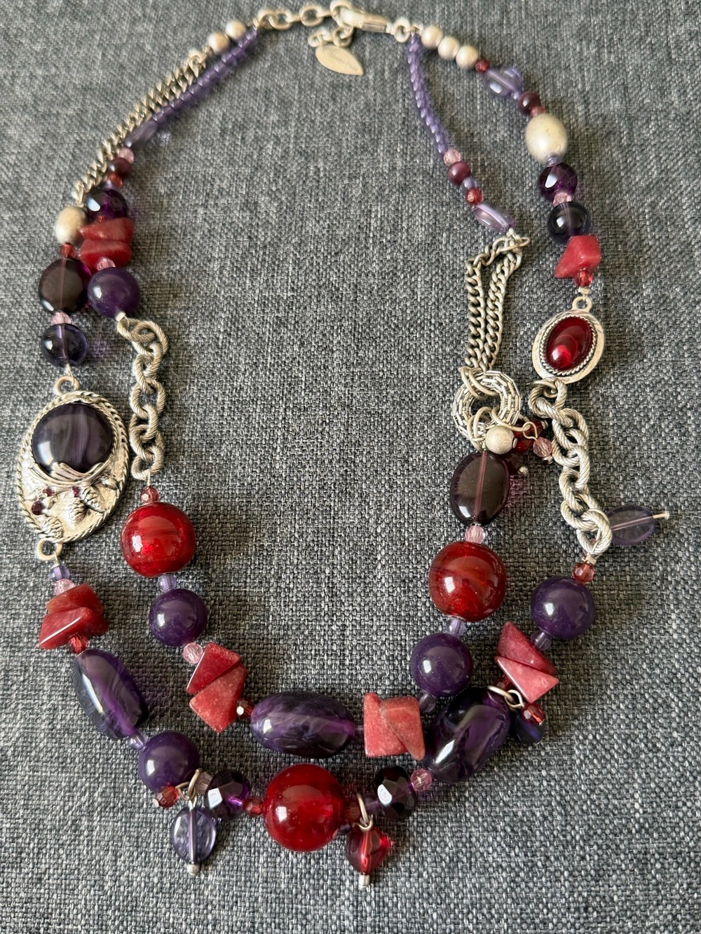 Coldwater Creek natural stone and bead necklace